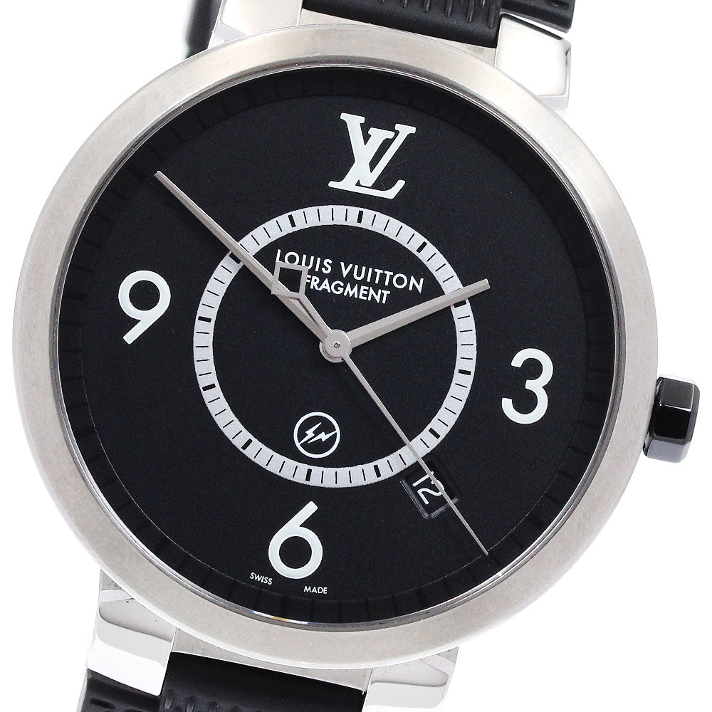 LOUIS VUITTON Tambour Slim Fragment Design Q1DM1 black Dial Quartz Men's_938944