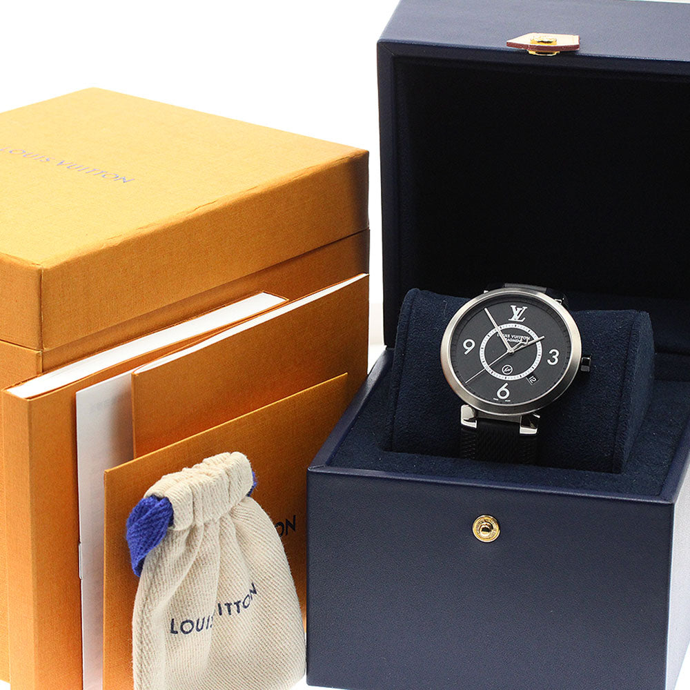 LOUIS VUITTON Tambour Slim Fragment Design Q1DM1 black Dial Quartz Men's_938944