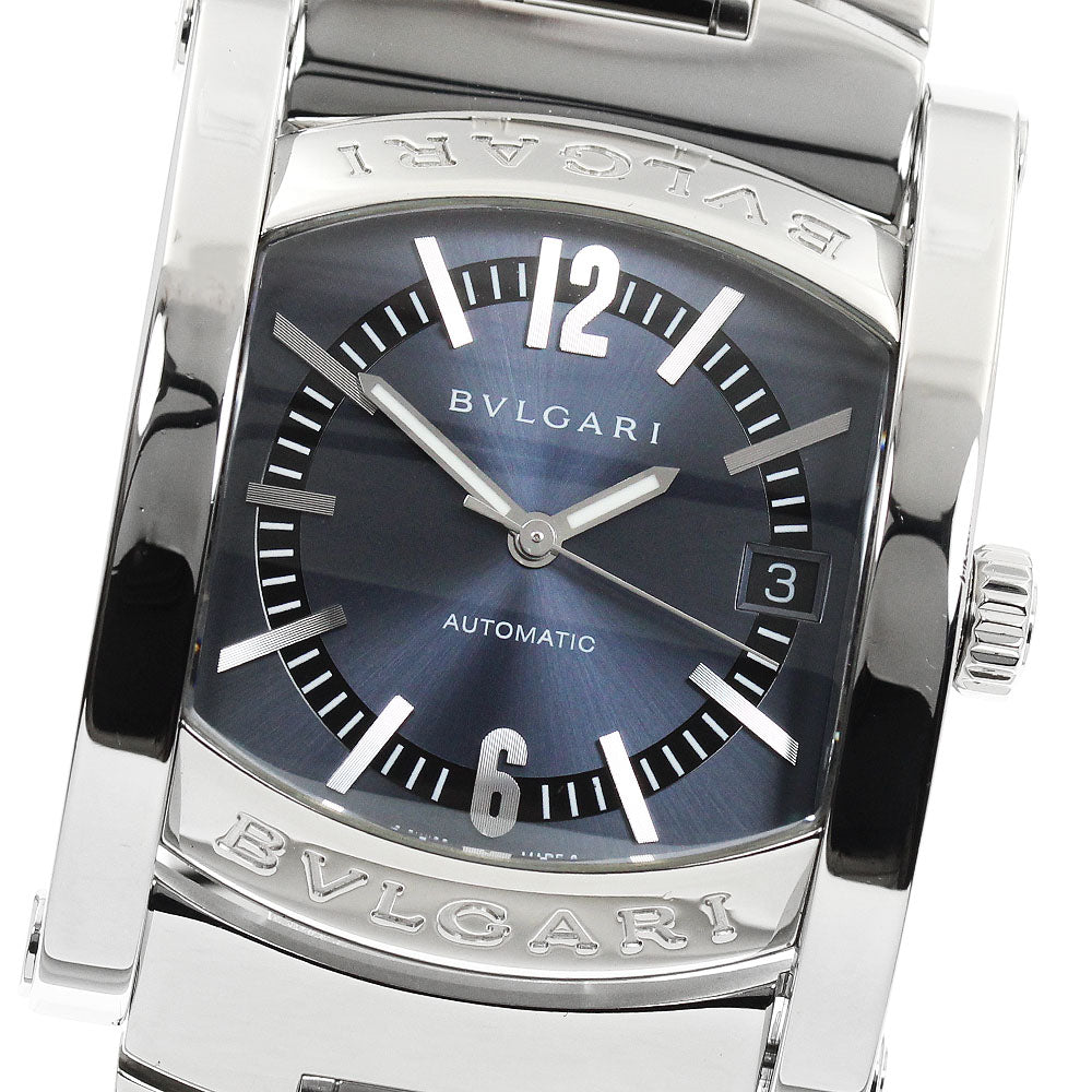 BVLGARI Assioma AA44S Date Blue gray Dial Automatic Men's Watch_938945
