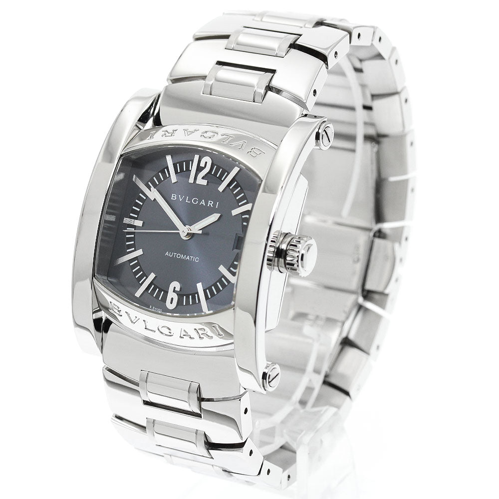 BVLGARI Assioma AA44S Date Blue gray Dial Automatic Men's Watch_938945