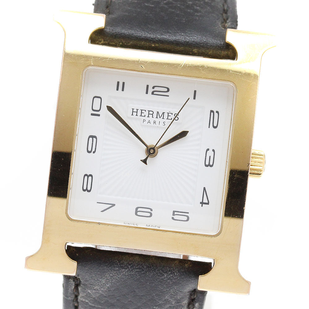 HERMES H watch HH1.801 white Dial Quartz Men's Watch_938967