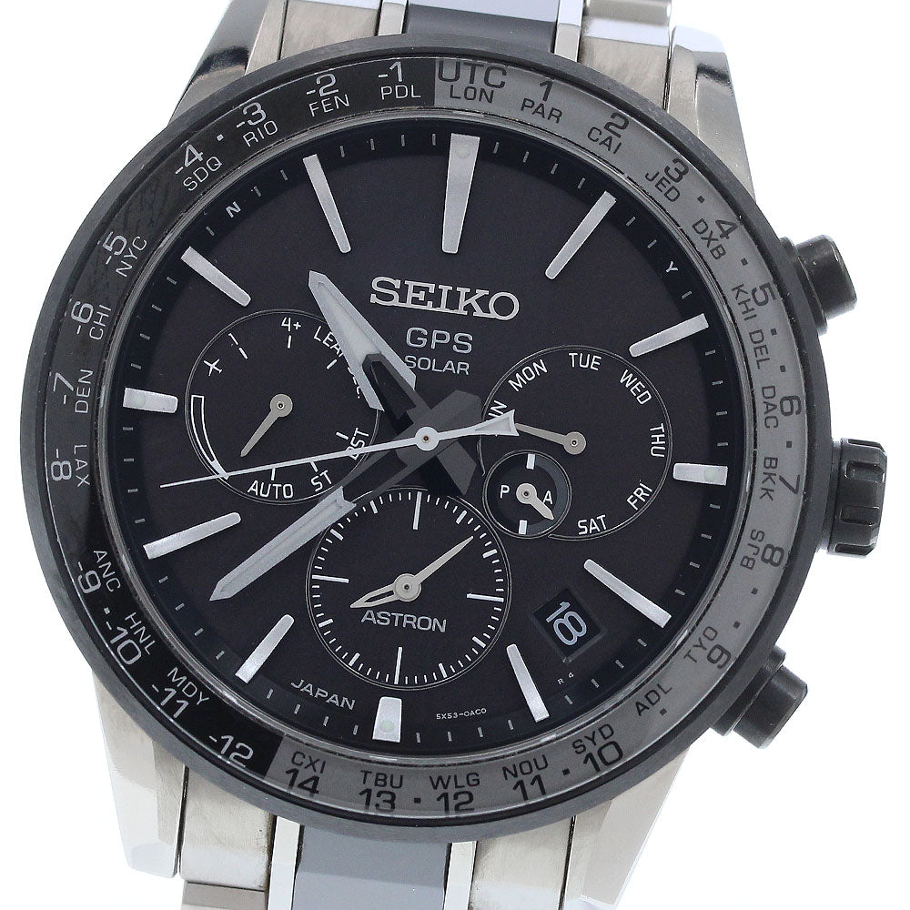 SEIKO Astron SBXC011/5X53-0AD0 GPS black Dial Solar Powered Radio Men's_938975