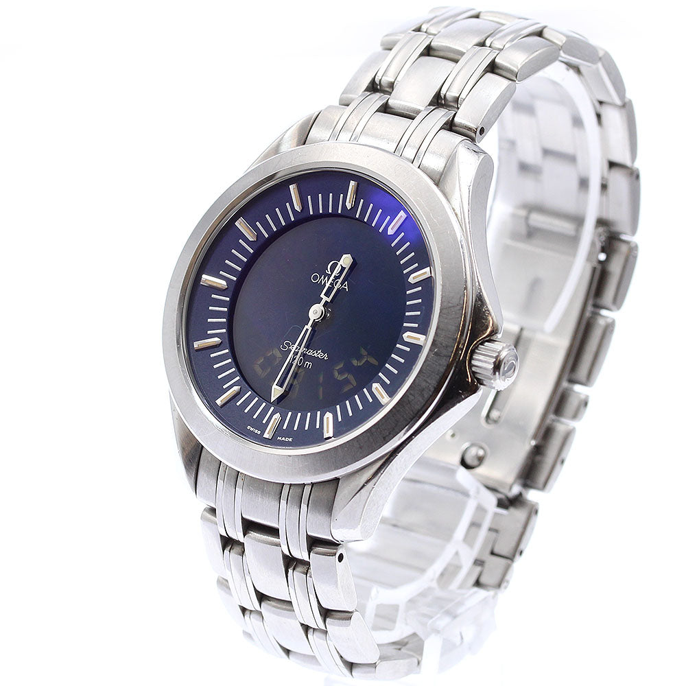 OMEGA Seamaster120 Multi Function 2521.81 Navy Dial Quartz Men's Watch_938976