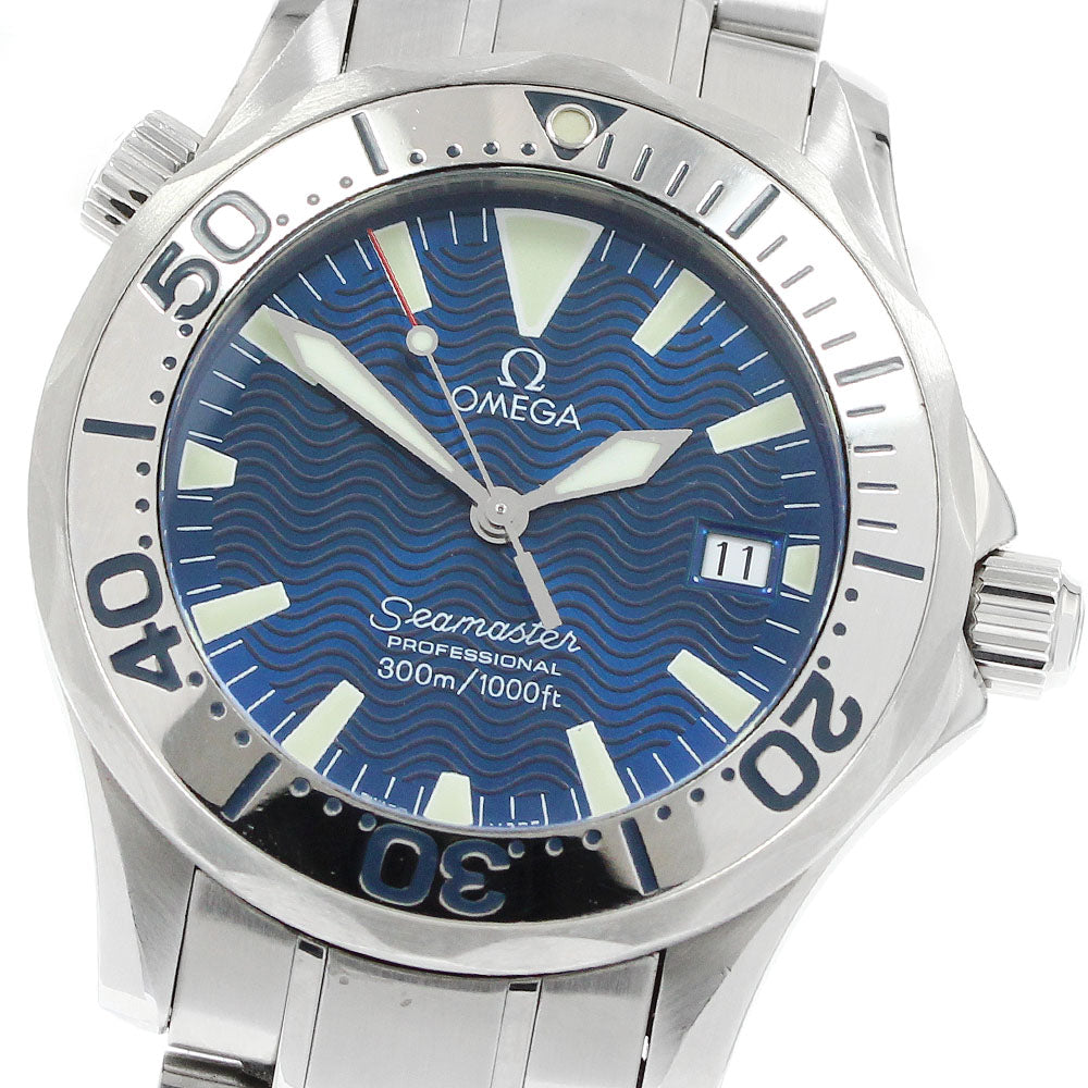 OMEGA Seamaster300 2263.80 Date Blue Dial Quartz Boy's Watch_939020