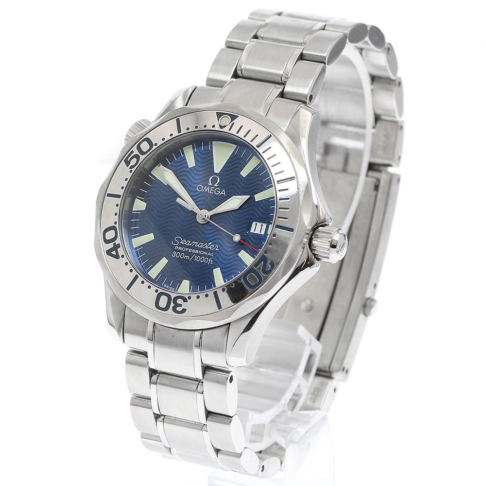 OMEGA Seamaster300 2263.80 Date Blue Dial Quartz Boy's Watch_939020