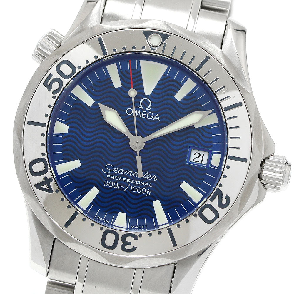 OMEGA Seamaster300 2263.80 Date Blue Dial Quartz Boy's Watch_939021