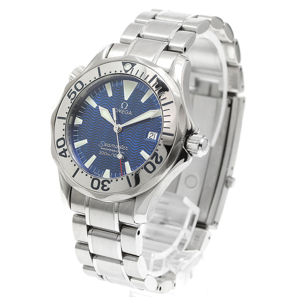 OMEGA Seamaster300 2263.80 Date Blue Dial Quartz Boy's Watch_939021