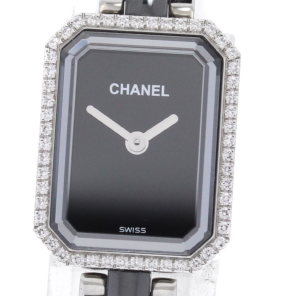CHANEL Premiere H2163 Diamond Bezel black Dial Quartz Ladies Watch_939024