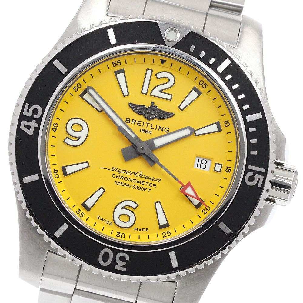 BREITLING Super Ocean A17367 Date yellow Dial Automatic Men's Watch_939027
