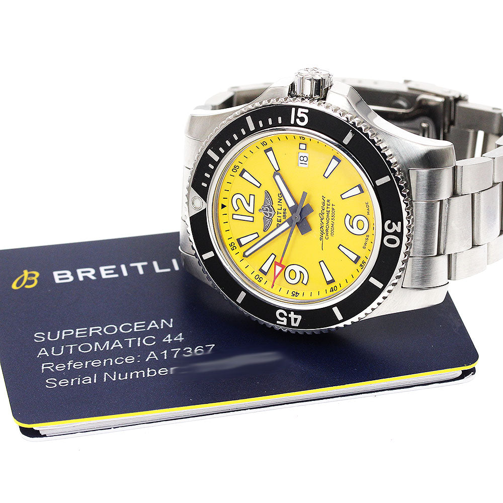 BREITLING Super Ocean A17367 Date yellow Dial Automatic Men's Watch_939027