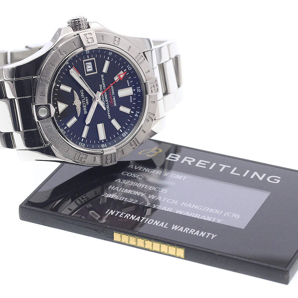 BREITLING Avenger II GMT A32390 Date Black Dial Automatic Men's Watch_939030