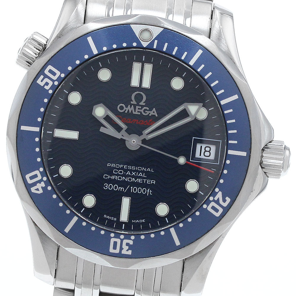 OMEGA Seamaster300 2222.80 Date Co-Axial Navy Dial Automatic Boy's Watch_939034