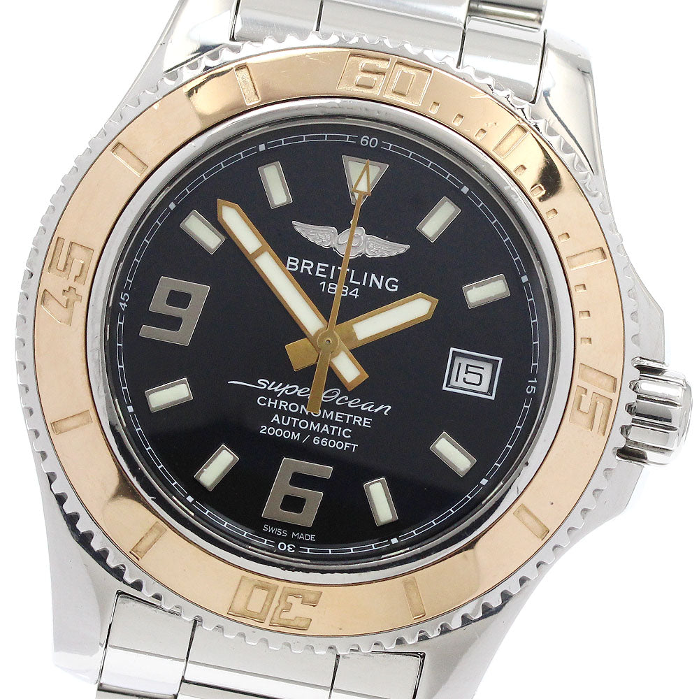 BREITLING Super Ocean 44 C17391 Date PG bezel black Dial Automatic Men's_939042