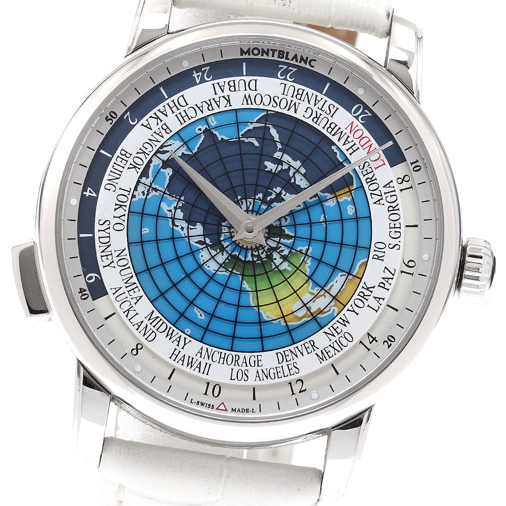 MONTBLANC Orbis Terrarium 115071 Date blue Dial Automatic Men's Watch_939082