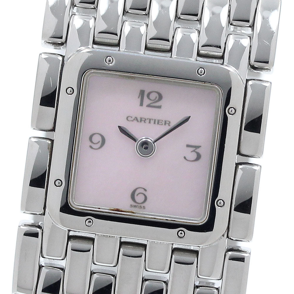 CARTIER PANTHERE Ryuban W61003T9 Pink shell dial Pink shell Dial Quartz Ladies Watch_939130