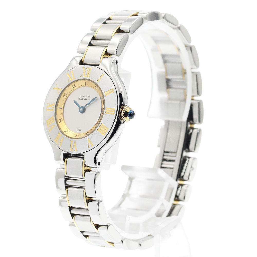 CARTIER Must21 SM W10073R6 Silver Dial Quartz Ladies Watch_939131