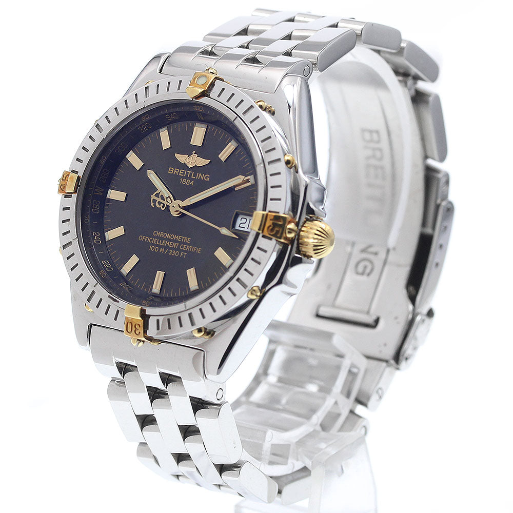 BREITLING Wings B10350 Date black Dial Automatic Boy's Watch_939139