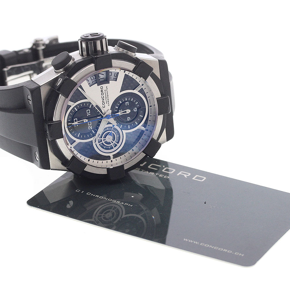 Concord C1 chronograph 01.5.14.1001 Silver / Black Dial Automatic Men's_939145