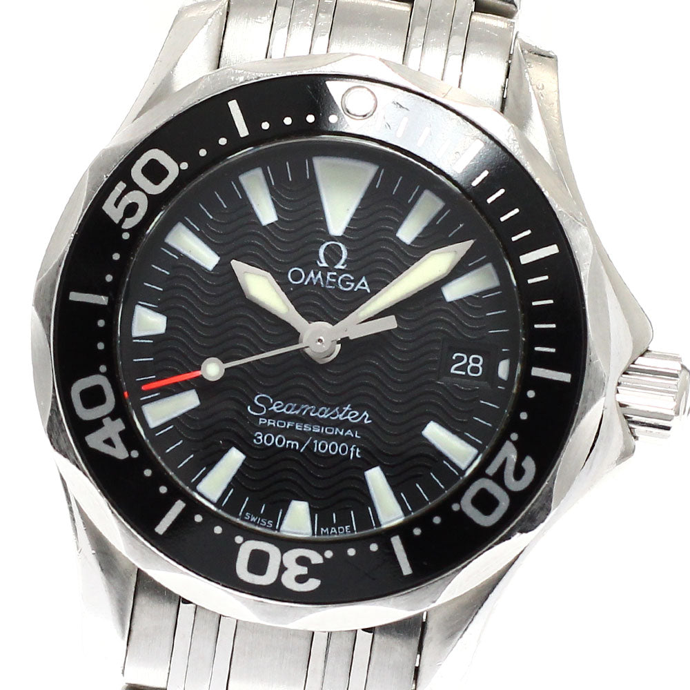 OMEGA Seamaster300 2282.50 Date black Dial Quartz Ladies Watch_939150