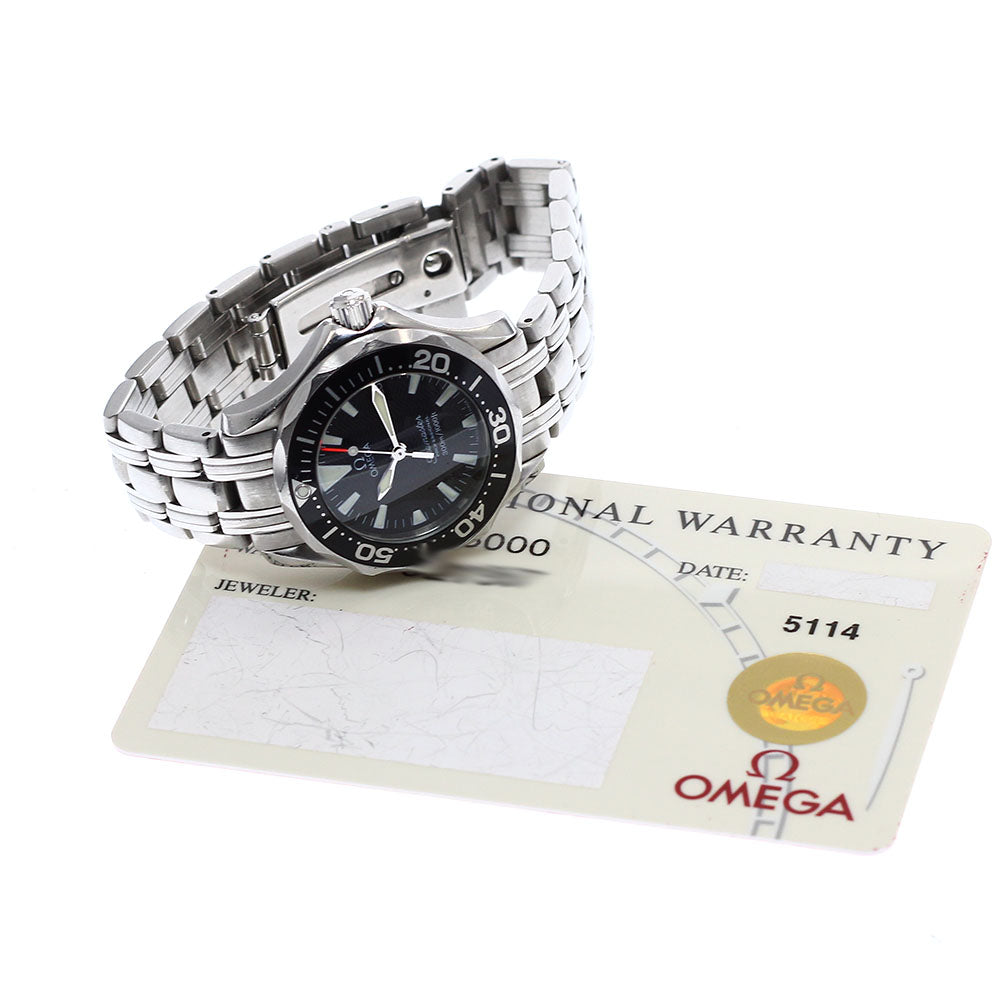 OMEGA Seamaster300 2282.50 Date black Dial Quartz Ladies Watch_939150