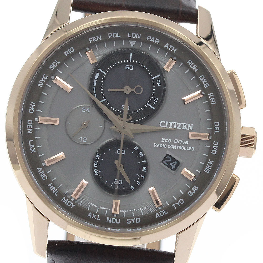 CITIZEN AT8113-12H/H804-S099412 Eco Drive Chronograph gray Dial Solar Powered Radio Men's Watch_939166
