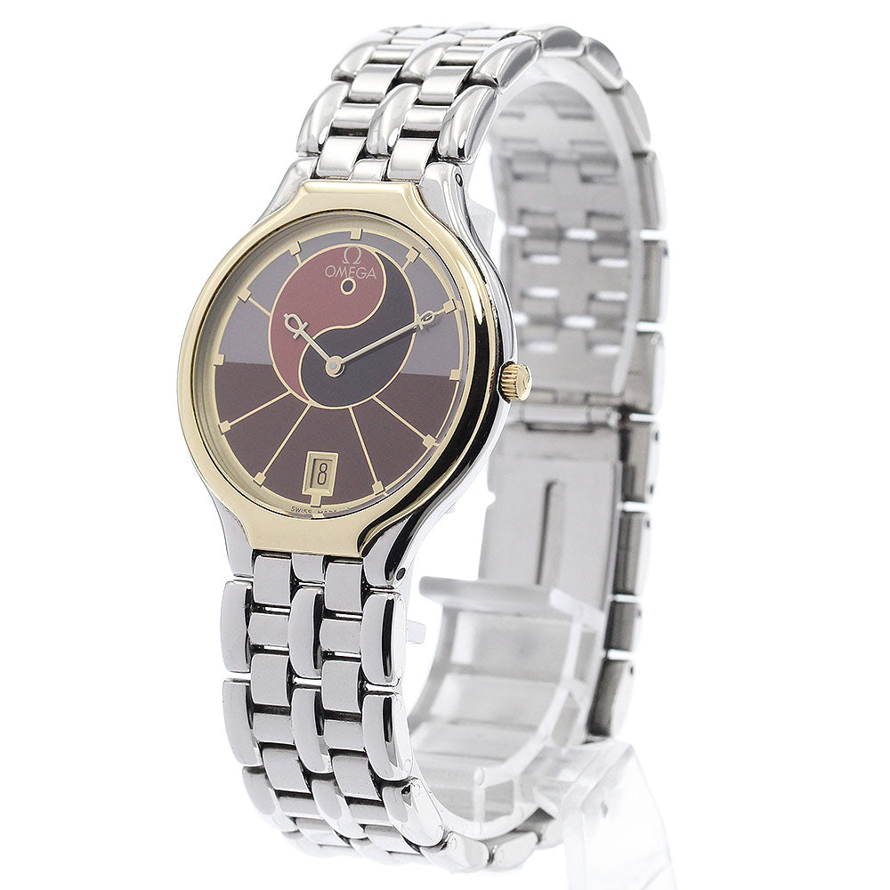 OMEGA De Ville Unique dial YG bezel Red / purple Dial Quartz Men's Watch_939193