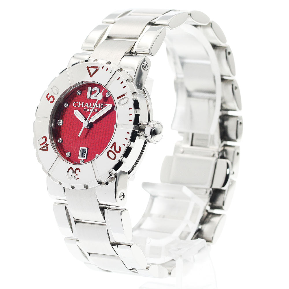 Chaumet Class one 622C 11P diamond Red Dial Quartz Ladies Watch_939220