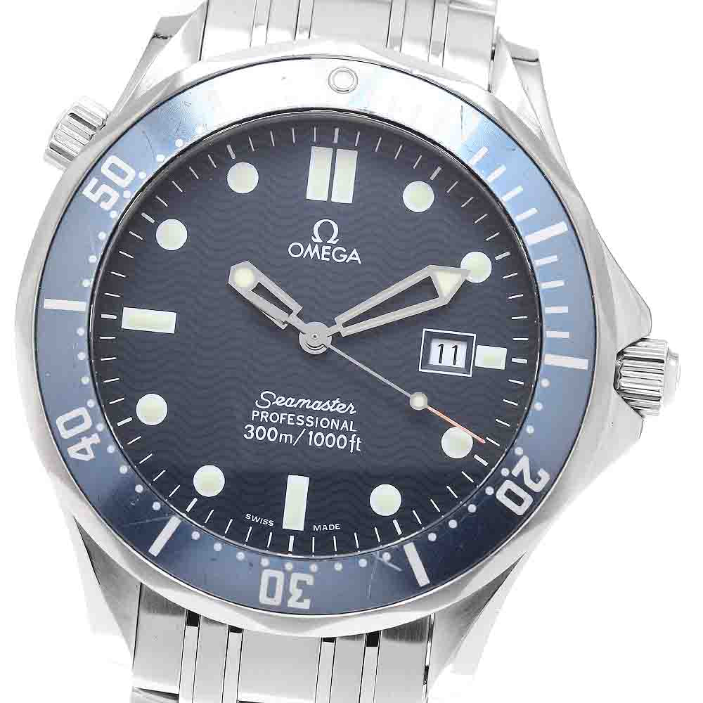 OMEGA Seamaster300 2541.80 Date Navy Dial Quartz Men's Watch_939247