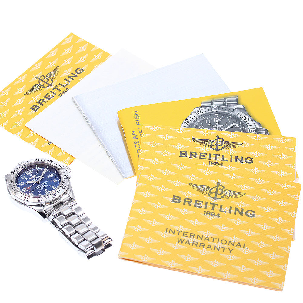 BREITLING Super Ocean A17360 Date blue Dial Automatic Men's Watch_939288