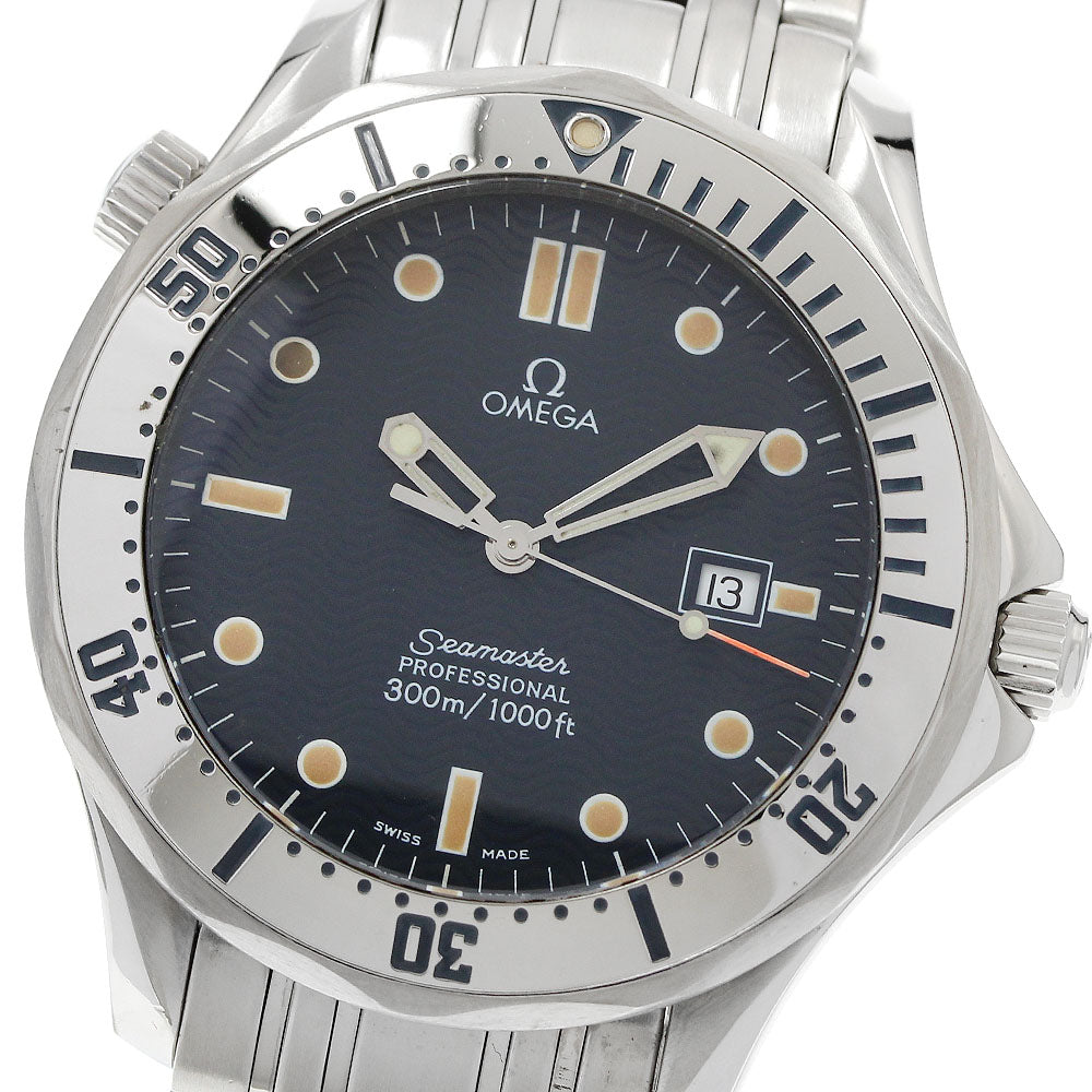 OMEGA Seamaster300 2542.80 Date Navy Dial Quartz Men's Watch_939292