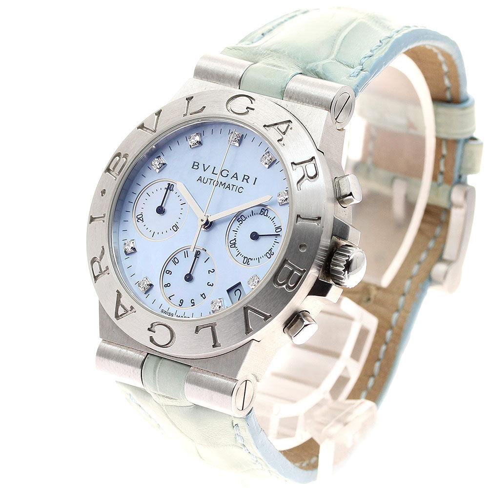 BVLGARI Diagono Sports CH35S Chronograph 9P Diamond Blue shell Dial Automatic Men's Watch_939299