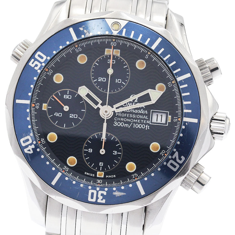 OMEGA Seamaster300 2599.80 Date Chronograph Navy Dial Automatic Men's_939307
