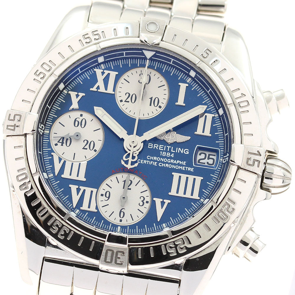 BREITLING Chrono cockpit A13358 Date Blue Dial Automatic Men's Watch_939319