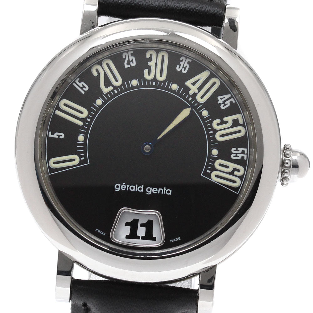 Gerald Genta Retro classic G3614 Jumping hour black Dial Automatic Boy's_939328