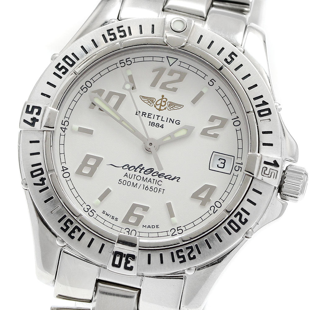 BREITLING Colt Ocean A17350 Date Silver Dial Automatic Men's Watch_939331