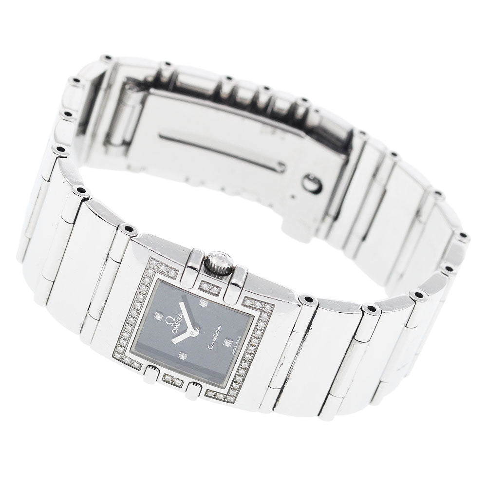 OMEGA Constellation Diamond Bezel black Dial Quartz Ladies Watch_939335