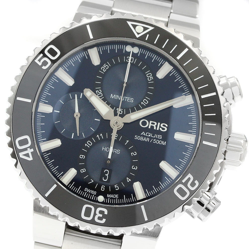 ORIS Aquis 01 774 7743 4155 Chronograph Date Automatic Men's Watch_939367