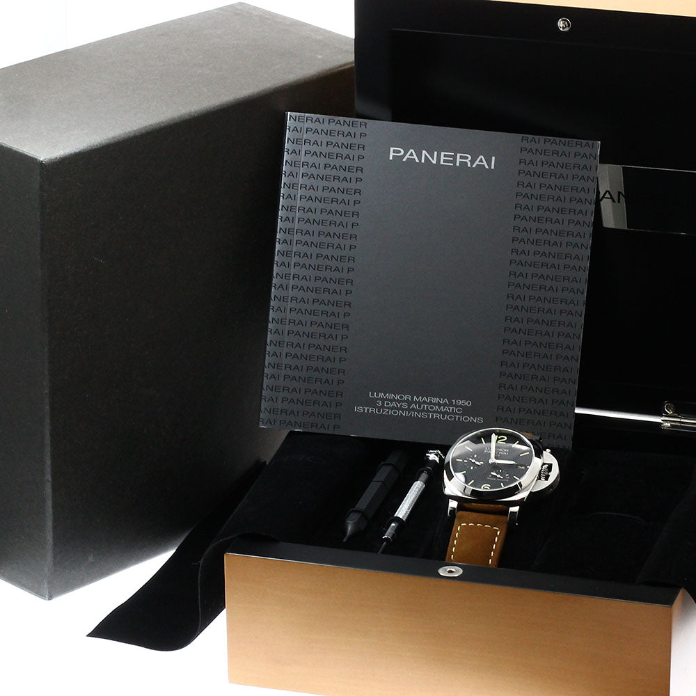 PANERAI Luminor 1950 PAM00537 3 Days GMT Power Reserve Acciao AT Men's_939419