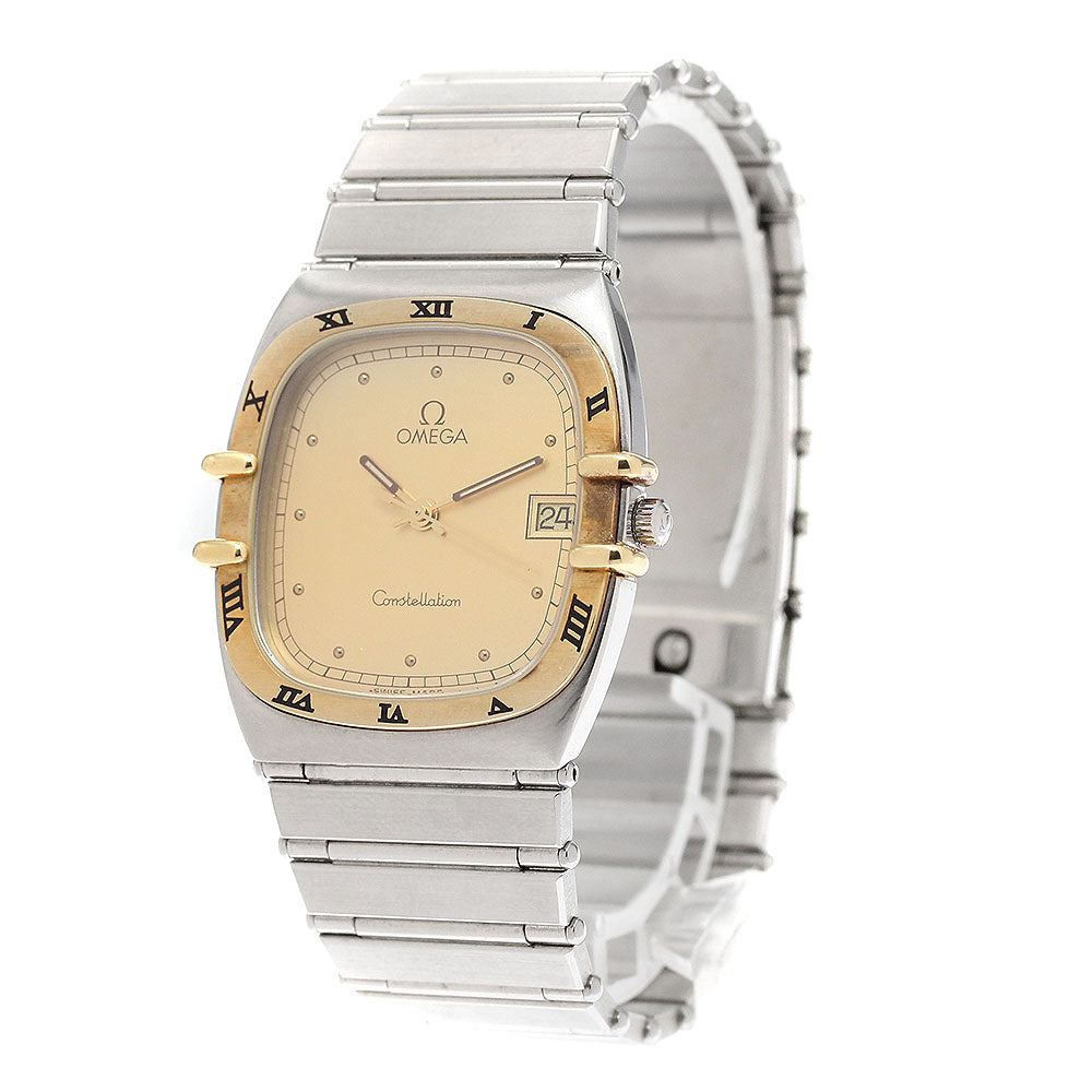 OMEGA Constellation YG bezel date gold Dial Quartz Men's Watch_939427