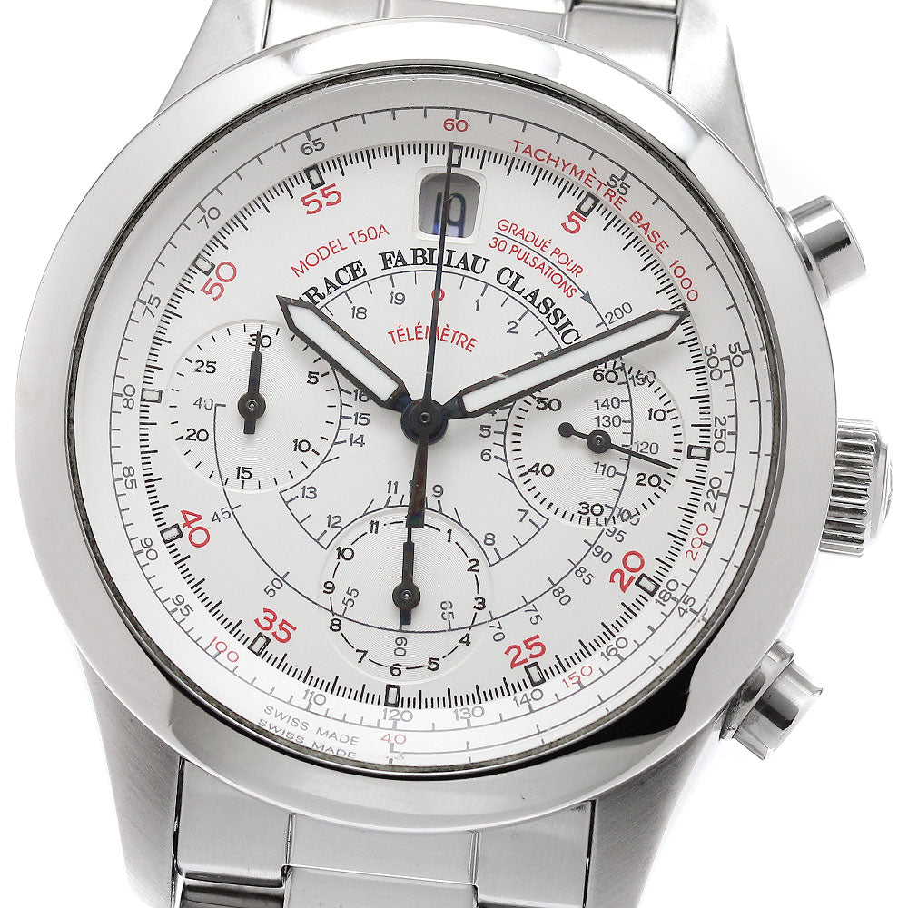 GRACE FABLIAU T50A/W Chronograph Date Silver Dial Automatic Men's Watch_939436