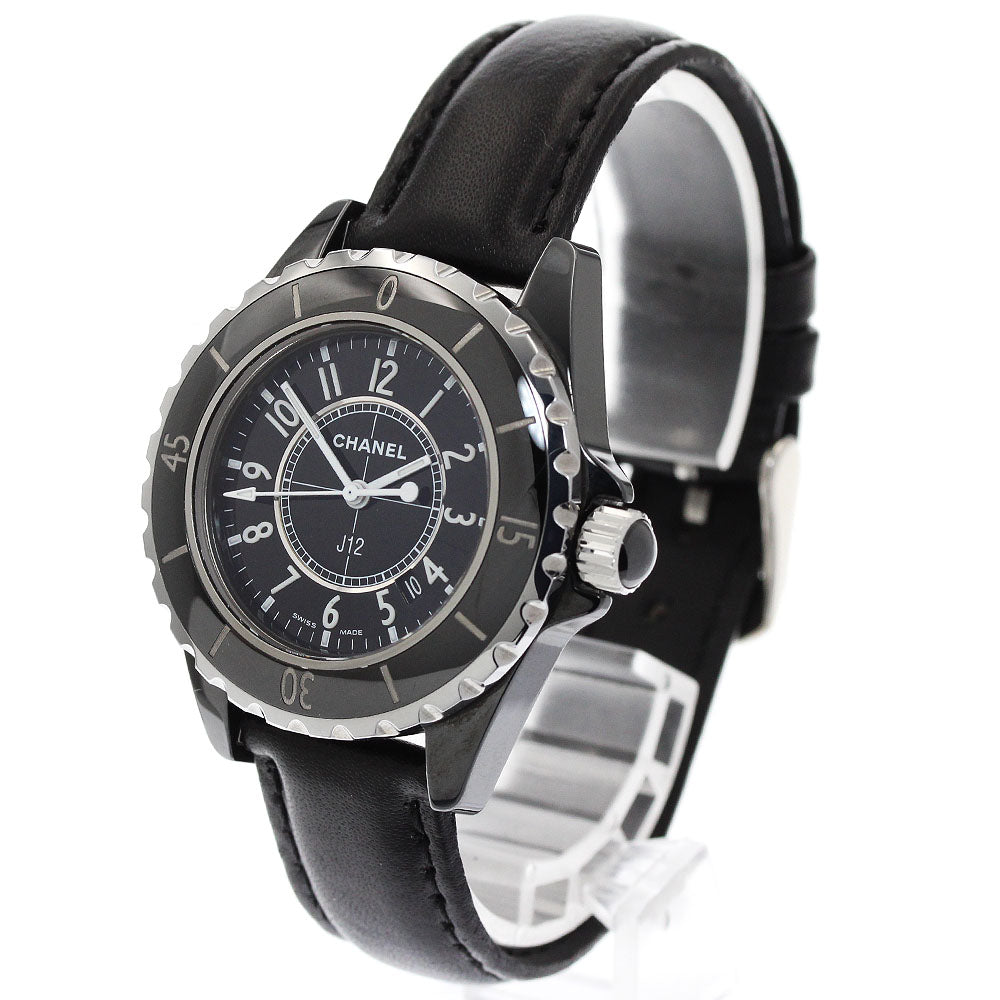 CHANEL J12 H0680 Black ceramic date black Dial Quartz Ladies Watch_939467