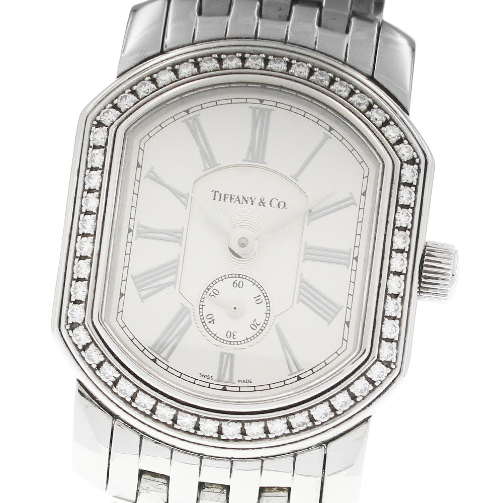TIFFANY&Co. Mark coupe Diamond Bezel Silver Dial Quartz Ladies Watch_939473