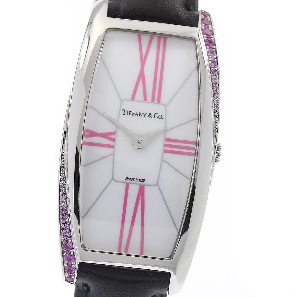 TIFFANY&Co. Jemea Z6401.10.10I29A48I Pink Sapphire Bezel Quartz Ladies _939480