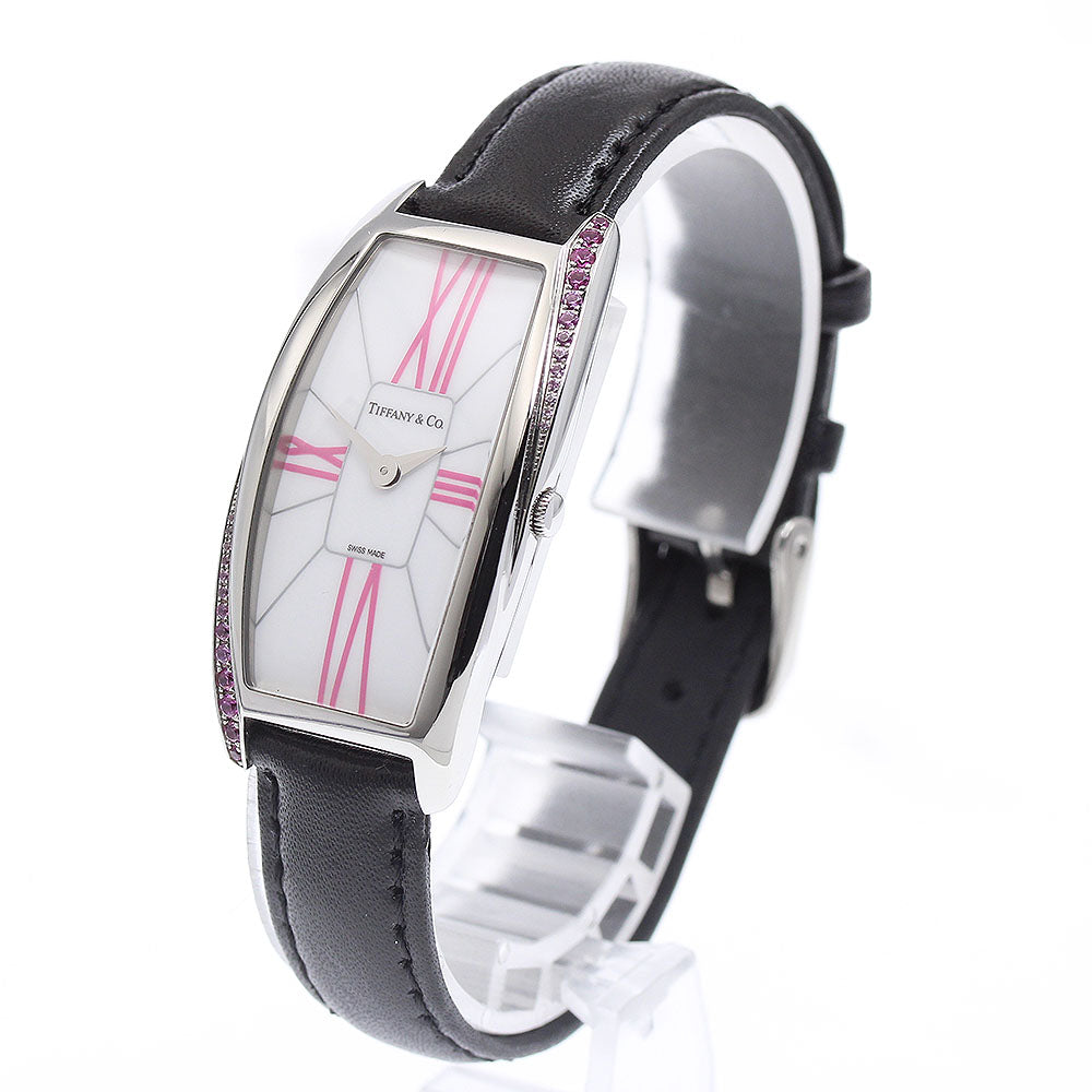 TIFFANY&Co. Jemea Z6401.10.10I29A48I Pink Sapphire Bezel Quartz Ladies _939480