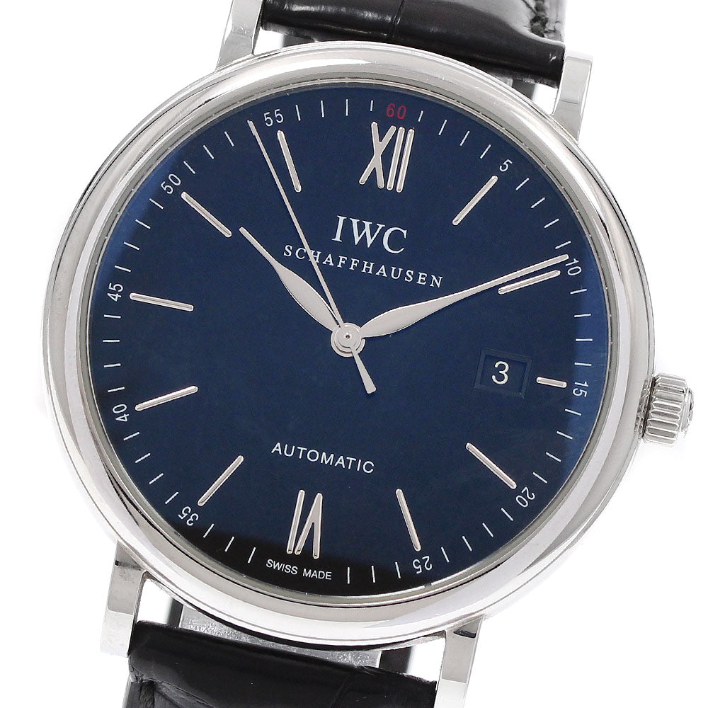 IWC SCHAFFHAUSEN Portofino IW356502 Date black Dial Automatic Men's Watch_939491