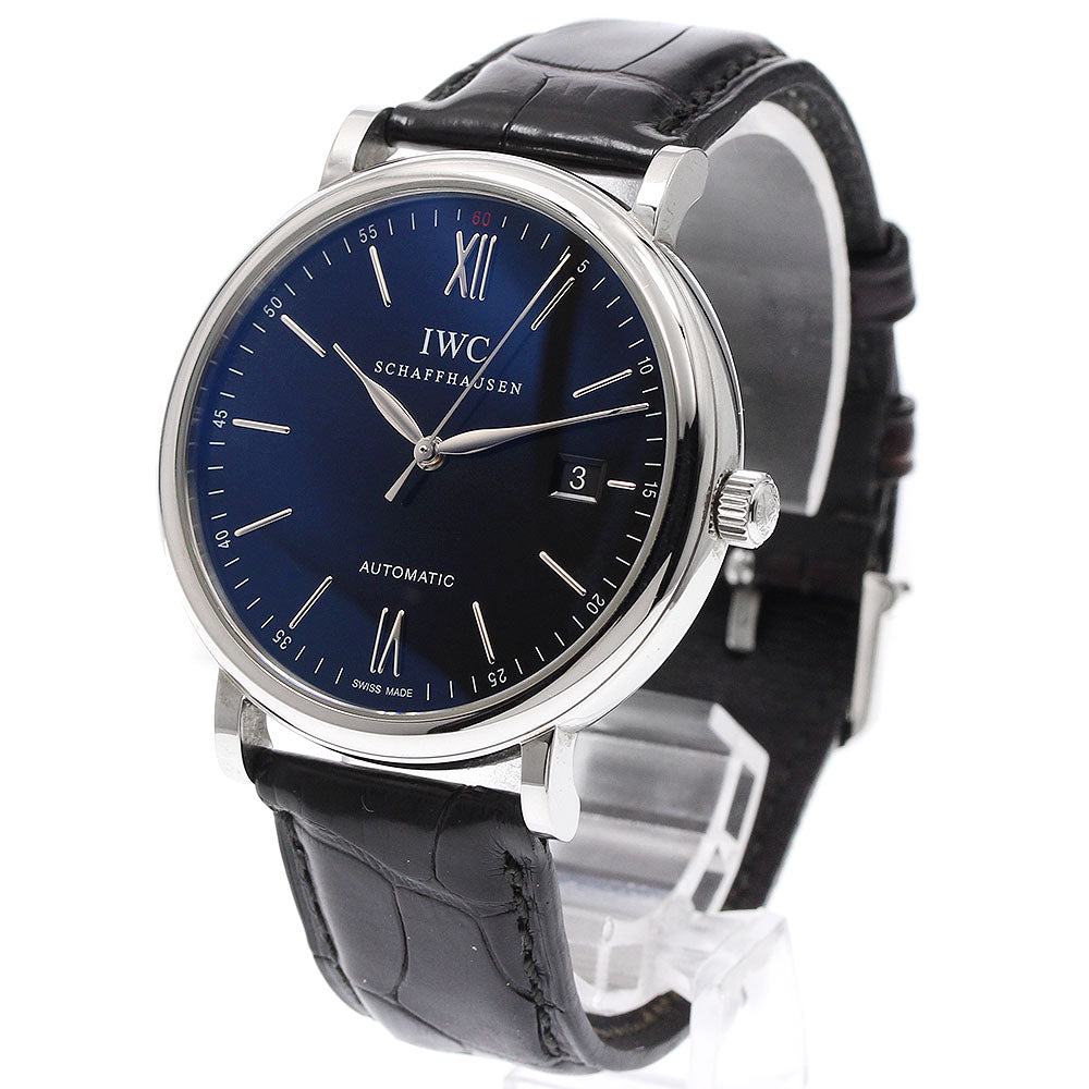 IWC SCHAFFHAUSEN Portofino IW356502 Date black Dial Automatic Men's Watch_939491