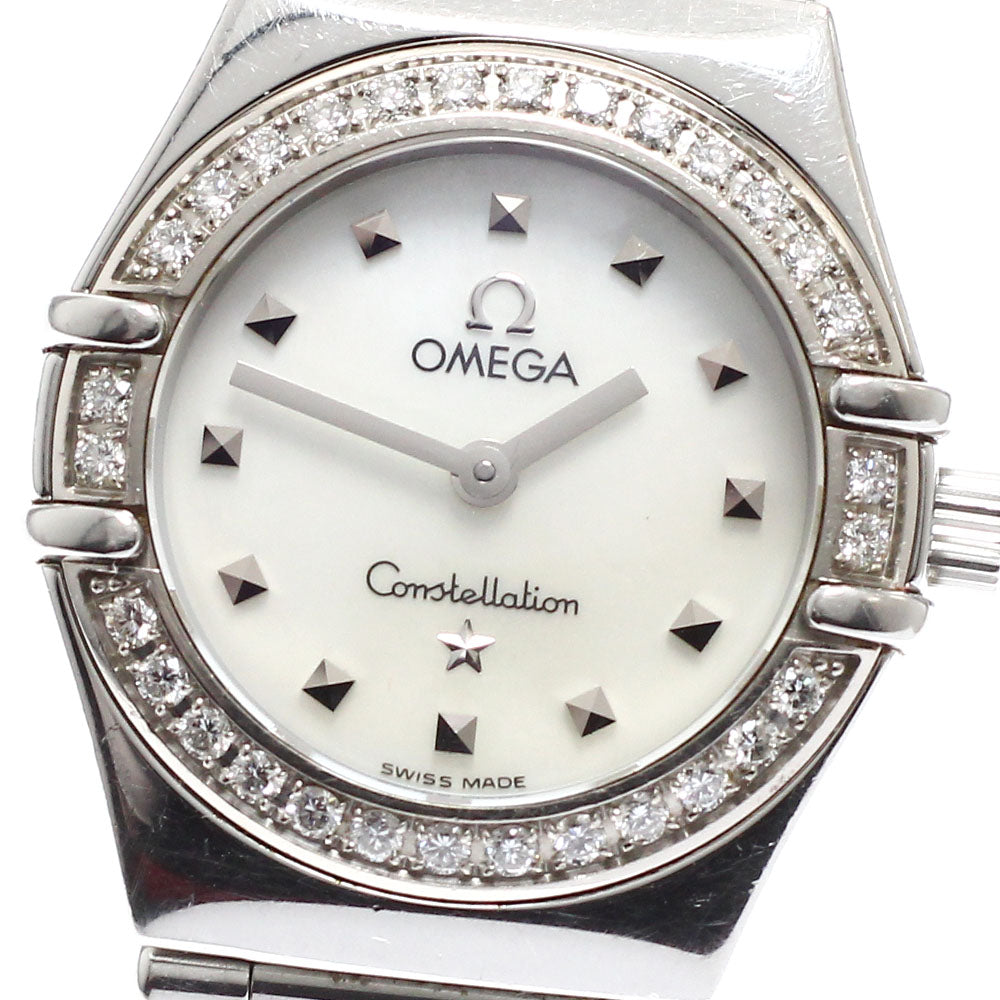 OMEGA Constellation My Choice Mini 1465.71 Diamond Bezel White shell Dial Quartz Ladies Watch_939499