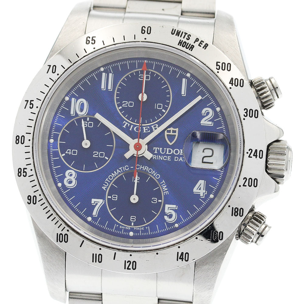 TUDOR Prince Date Chrono Time Tiger 79280 blue Dial Automatic Men's Watch_939532