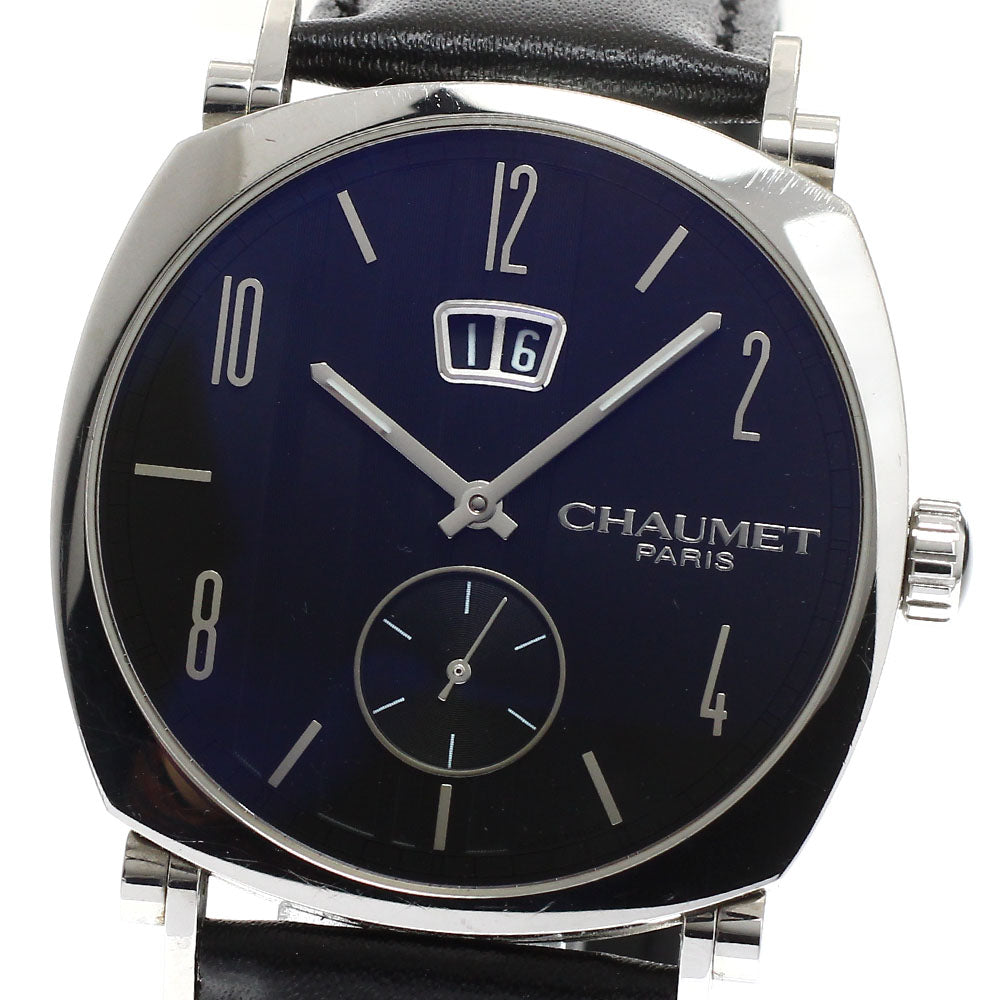 Chaumet Dandy W11283-47A Small Second Date black Dial Automatic Men's_939566