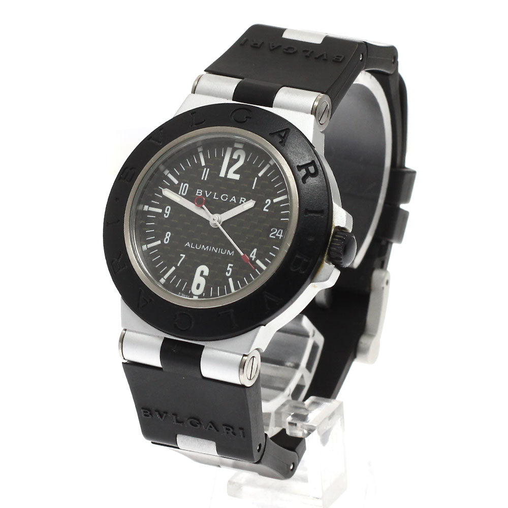 BVLGARI Aluminum AL38TA Date Carbon black Dial Automatic Men's Watch_939570